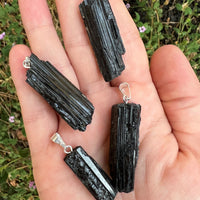 BLACK TOURMALINE BAIL PENDANT