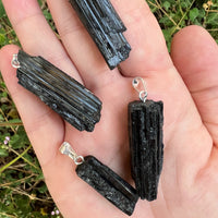 BLACK TOURMALINE BAIL PENDANT