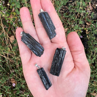 BLACK TOURMALINE BAIL PENDANT