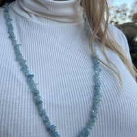 AQUAMARINE CHIP NECKLACE