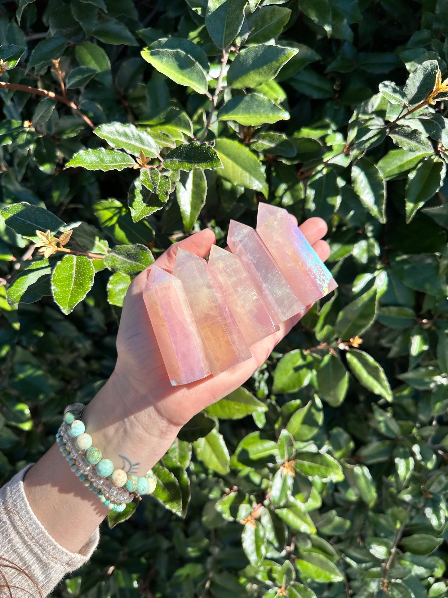 ANGEL AURA ROSE QUARTZ TOWER