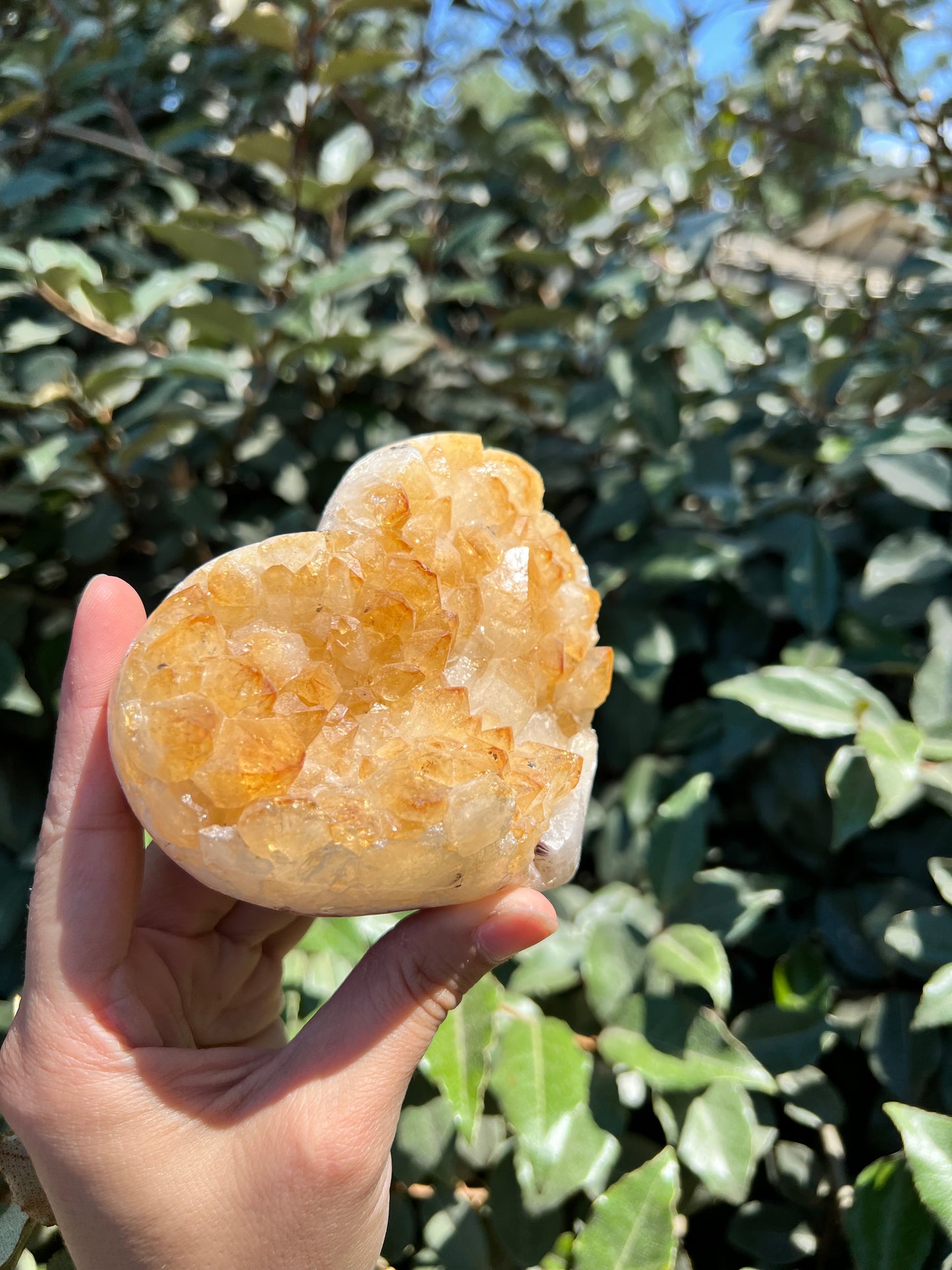 CITRINE HEART GEODE