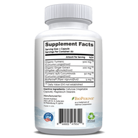 Organic Turmeric Complex, 60 Capsules, 655 mg each by Ascent Nutrition