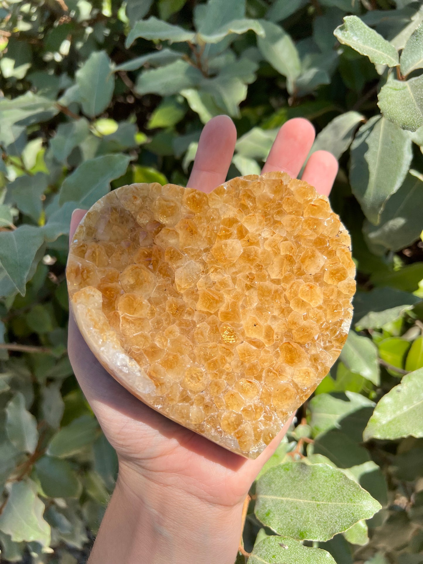 CITRINE HEART GEODE