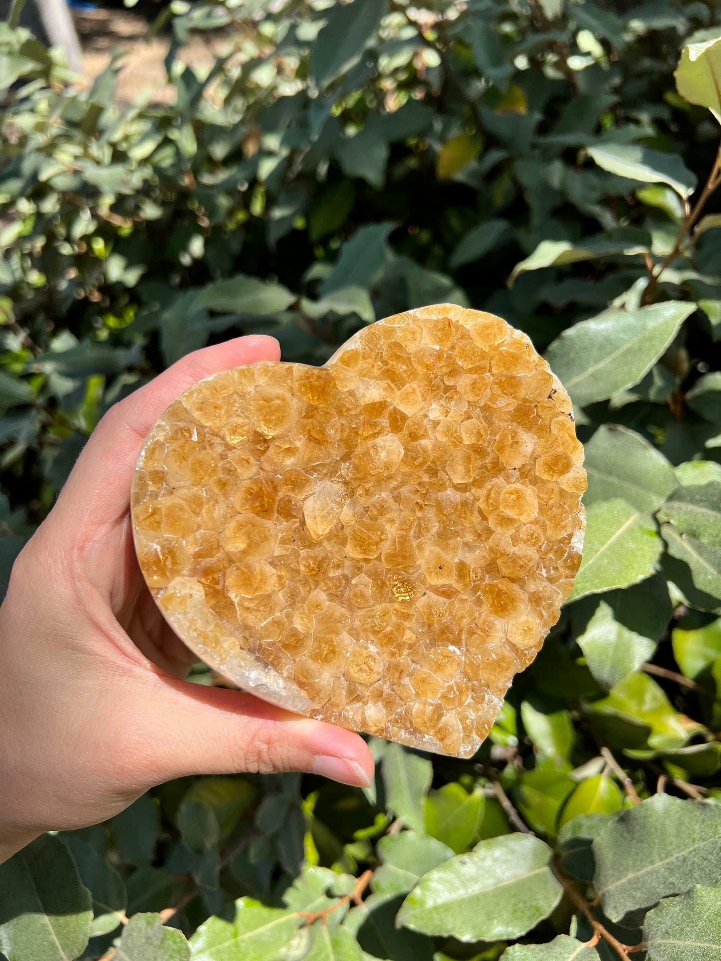 CITRINE HEART GEODE