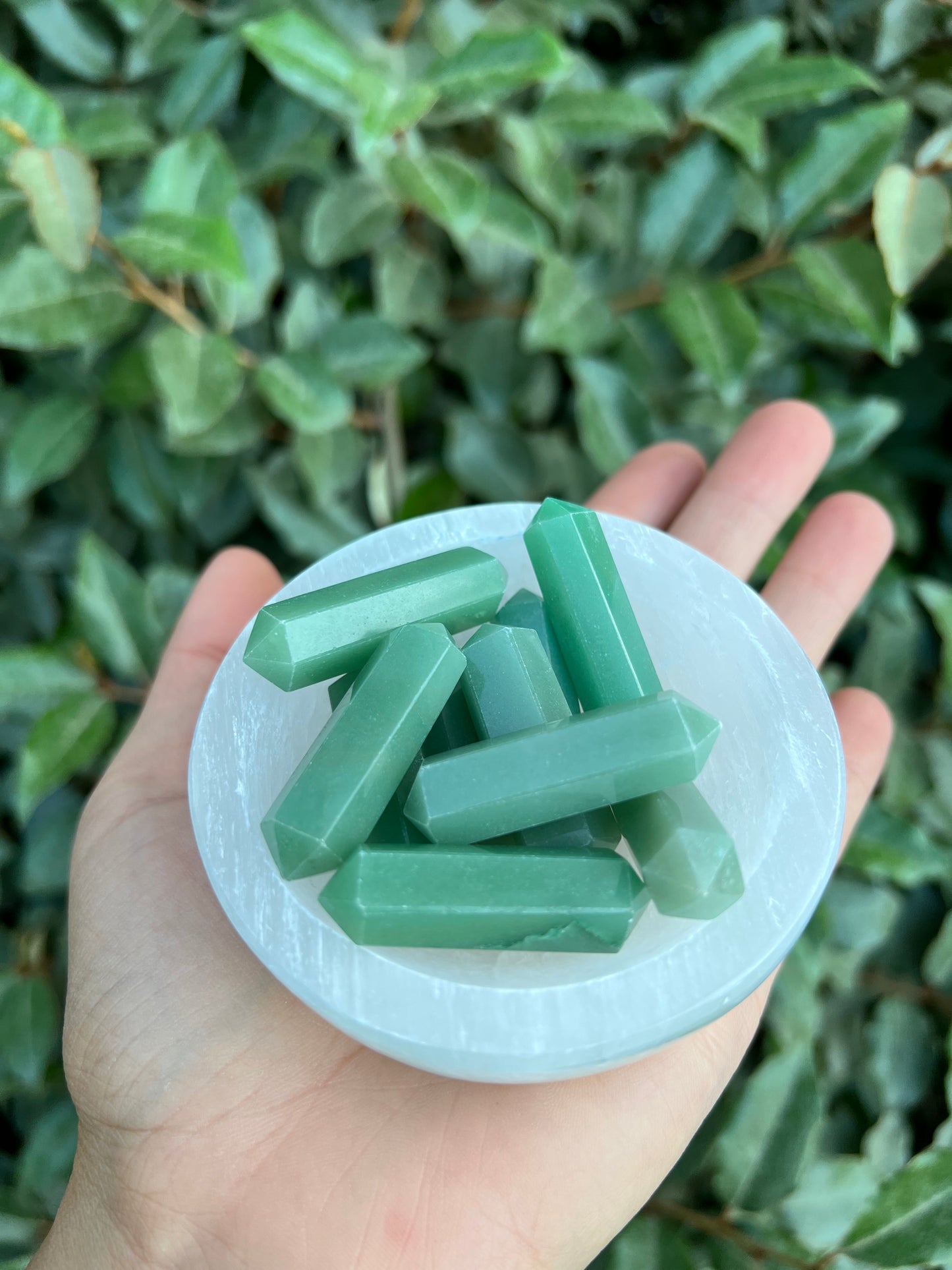 GREEN AVENTURINE DOUBLE TERMINATED POINT