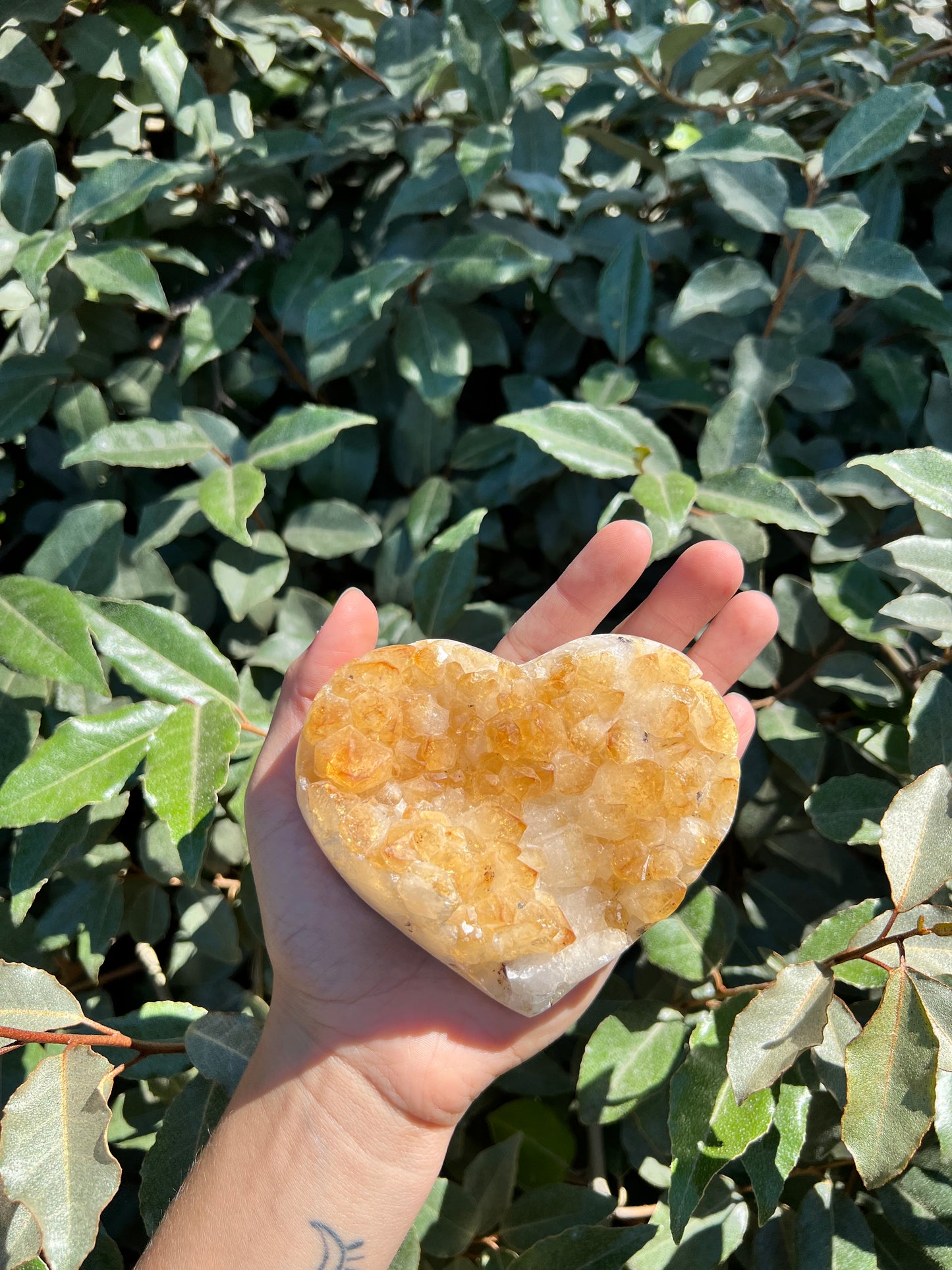 CITRINE HEART GEODE