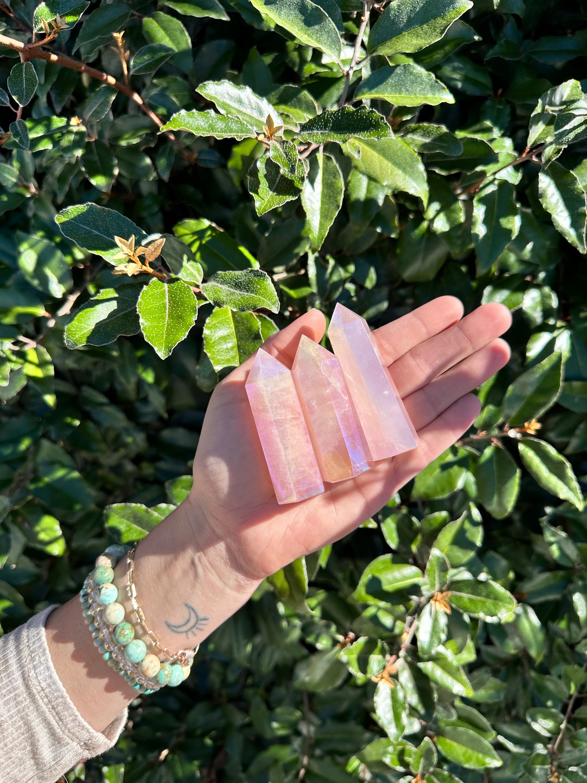 ANGEL AURA ROSE QUARTZ TOWER