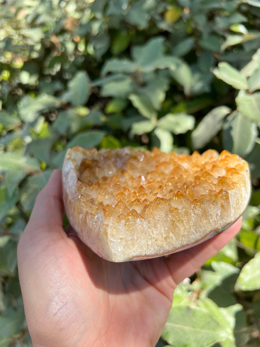 CITRINE HEART GEODE