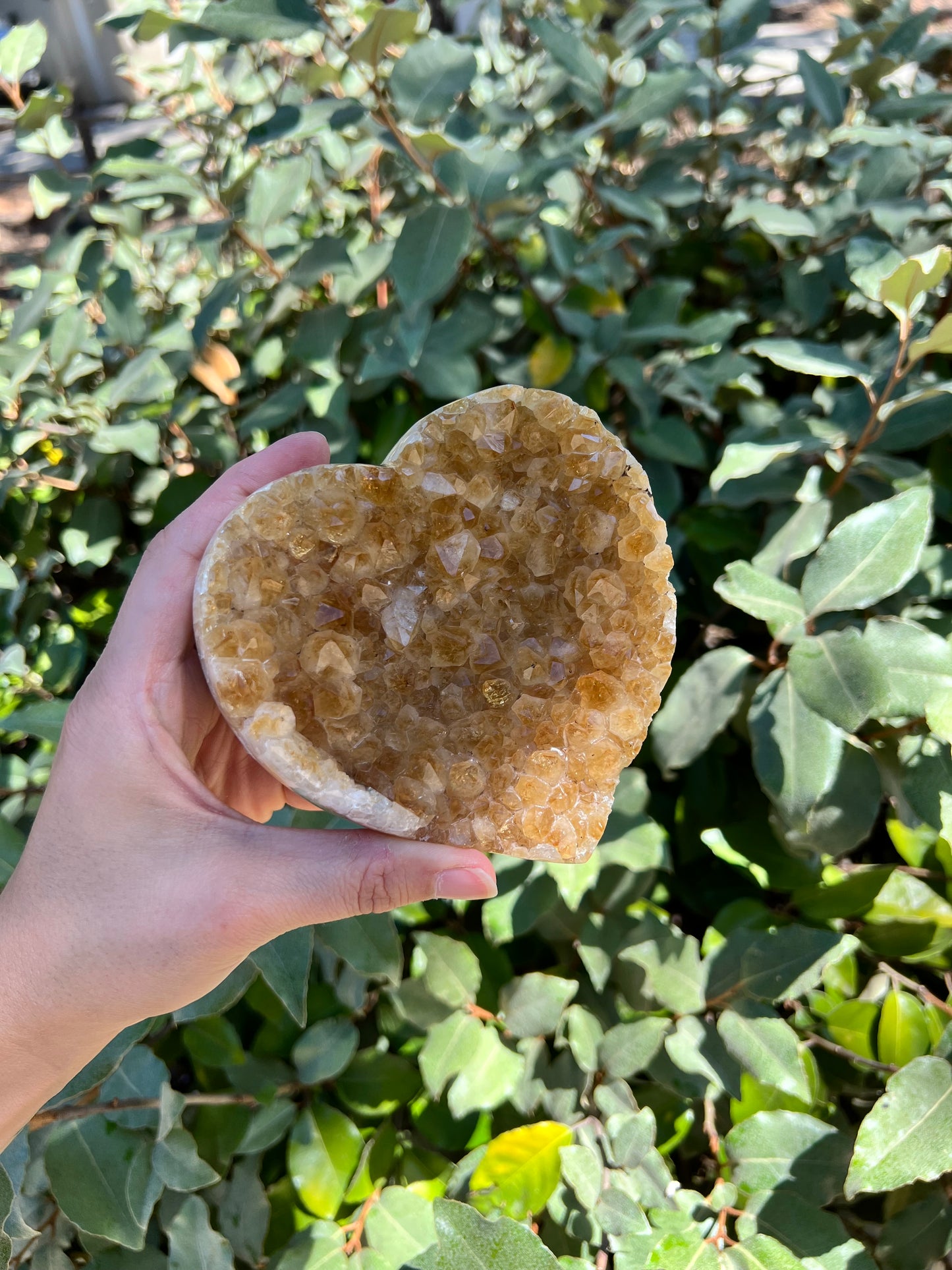 CITRINE HEART GEODE