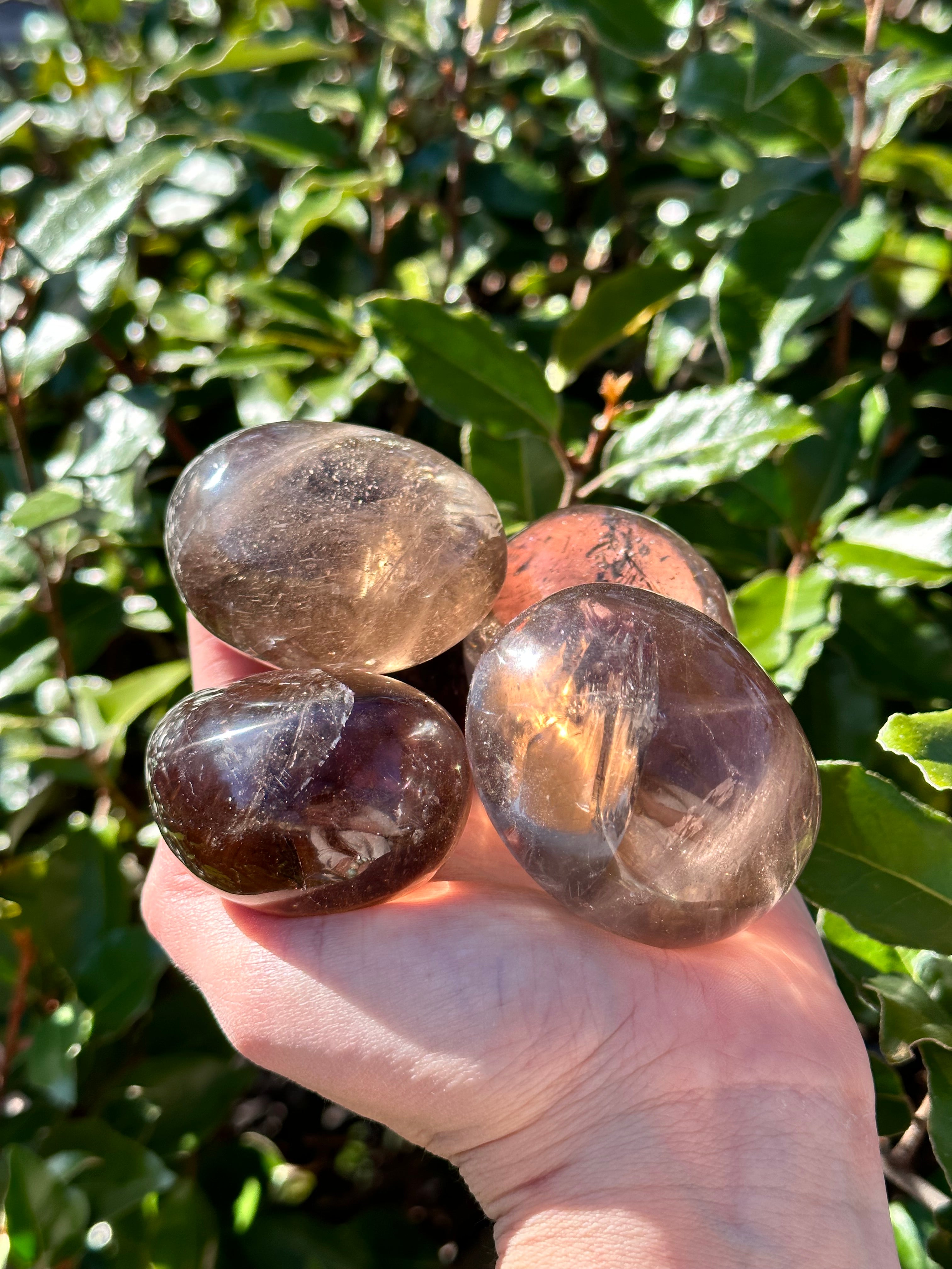 SMOKY QUARTZ EGG PALM STONE