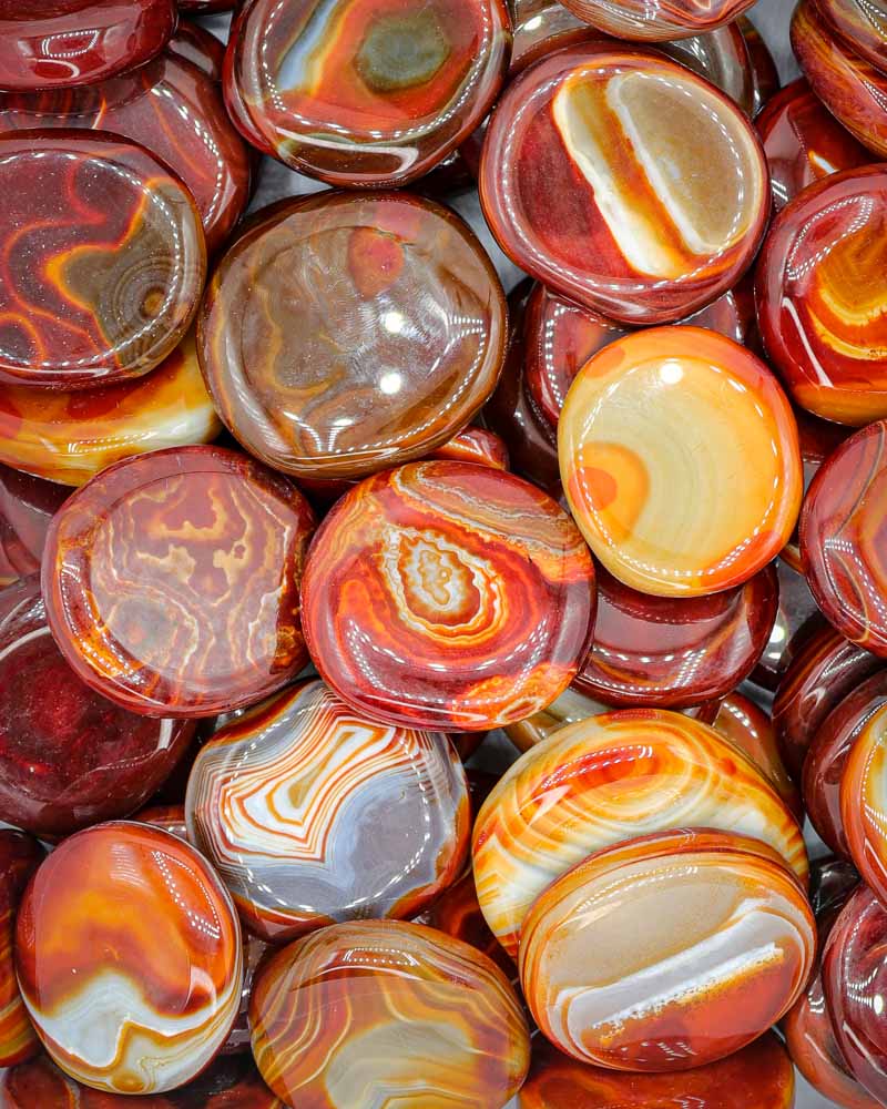 CARNELIAN PALM STONE