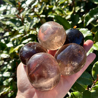 SMOKY QUARTZ EGG PALM STONE