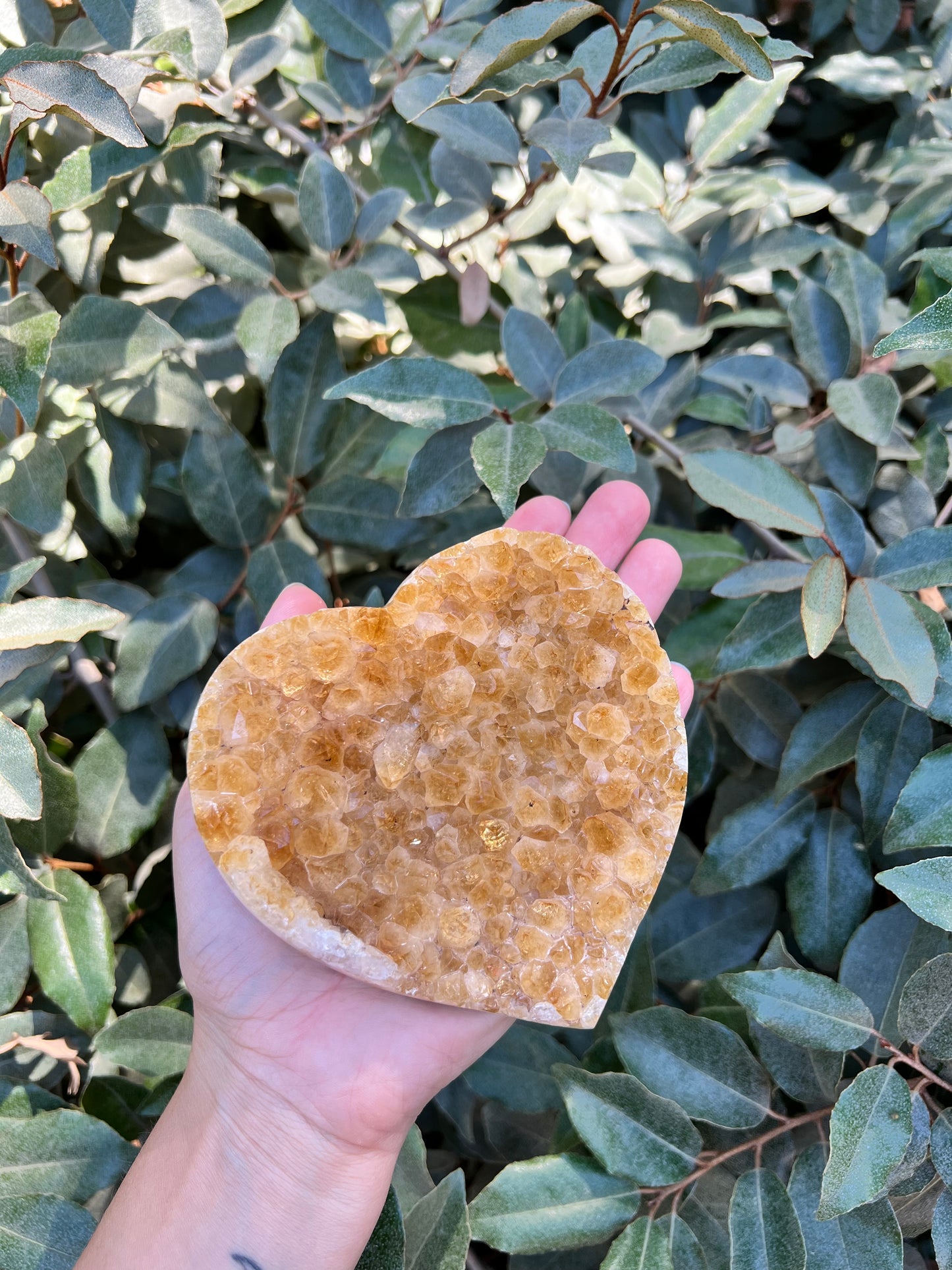 CITRINE HEART GEODE