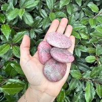 RHODONITE PALM STONE