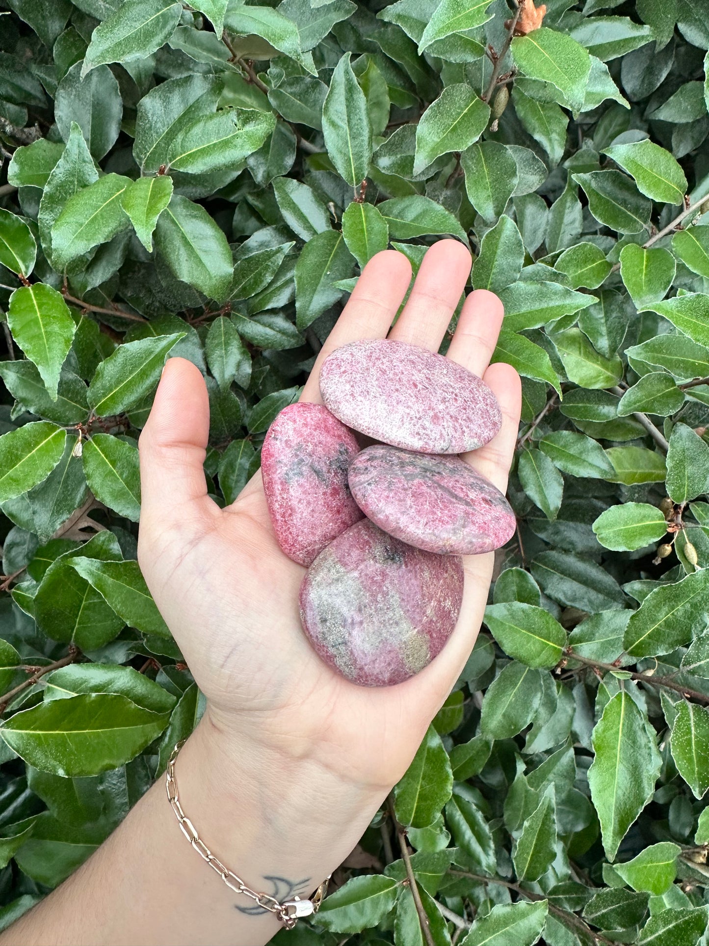 RHODONITE PALM STONE