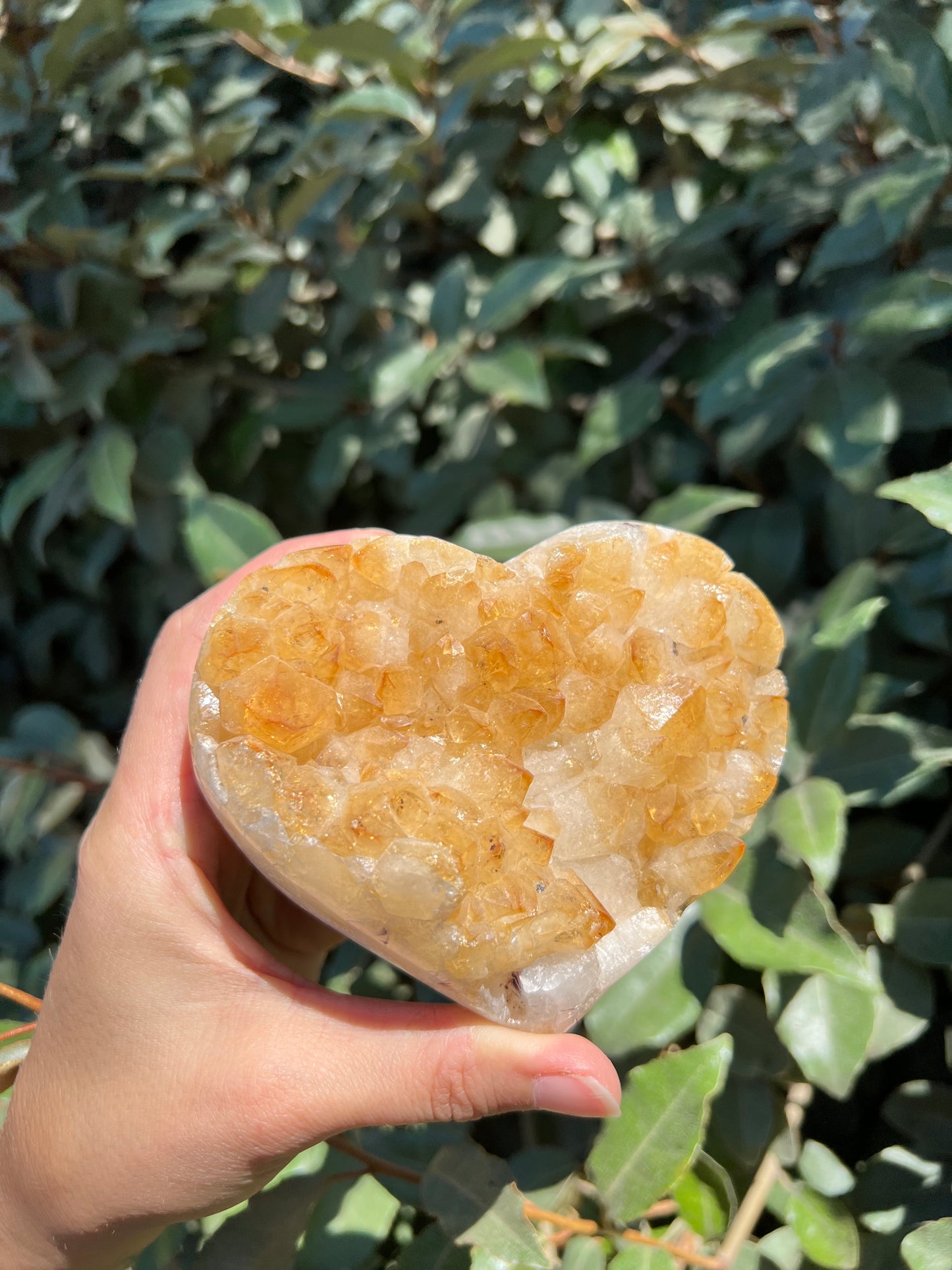 CITRINE HEART GEODE