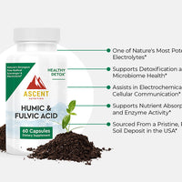Humic & Fulvic Acid, 60 Capsules, 500 mg each by Ascent Nutrition