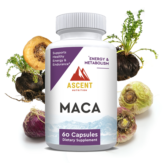 Organic Maca Root, 60 Capsules, 1500 mg each by Ascent Nutrition