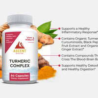 Organic Turmeric Complex, 60 Capsules, 655 mg each by Ascent Nutrition