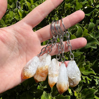 CITRINE POINT KEY CHAIN