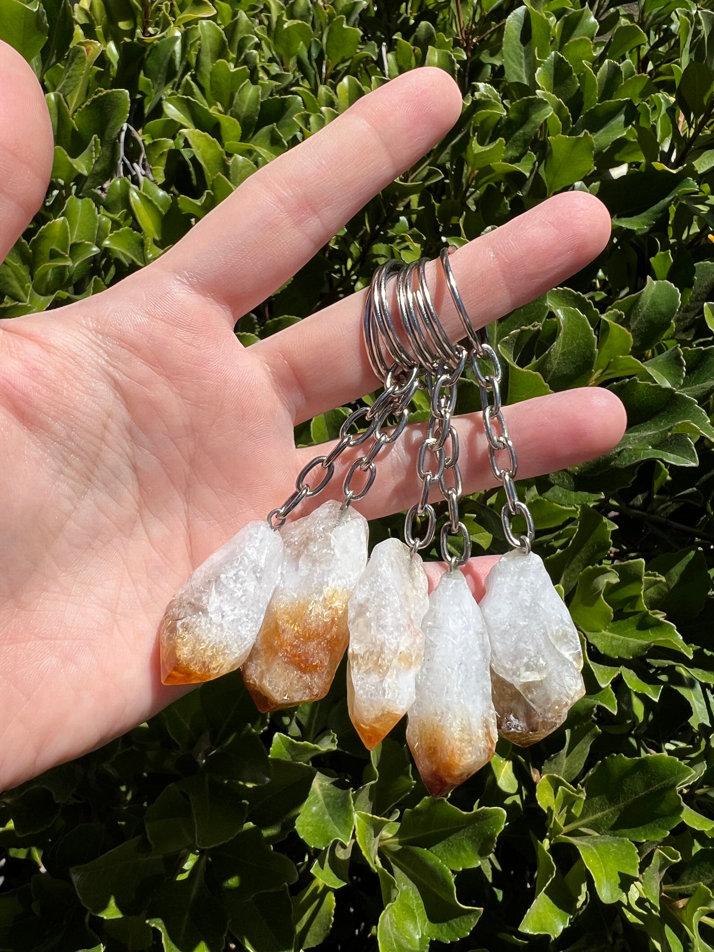 CITRINE POINT KEY CHAIN