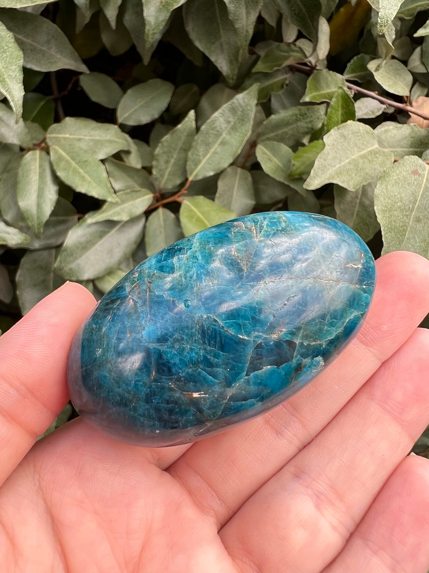 MADAGASCAR BLUE APATITE MASSAGE STONE