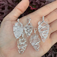 CLEAR QUARTZ ARROWHEAD WRAPPED PENDANT