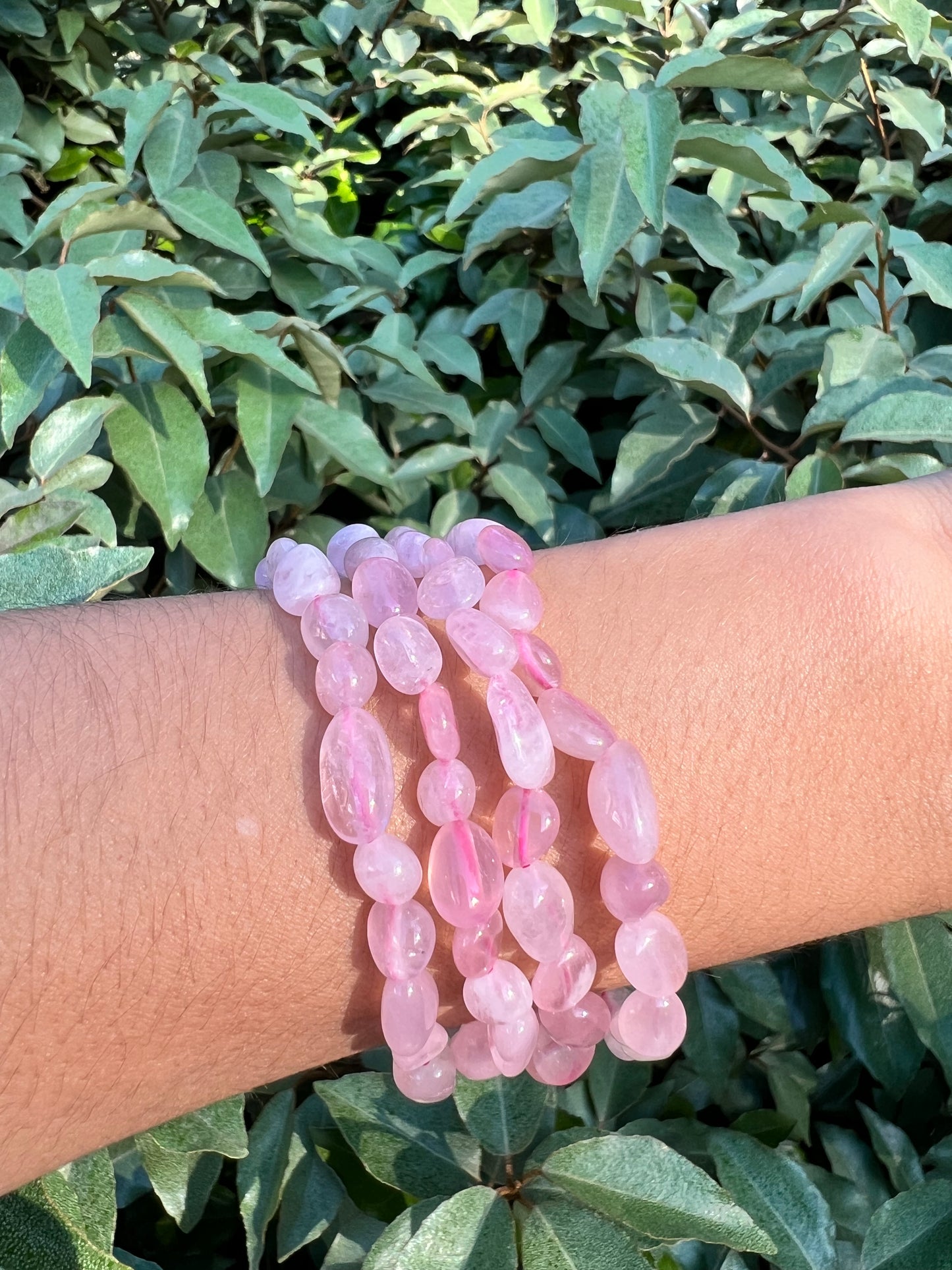 ROSE QUARTZ NUGGET BRACELET