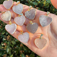DRUZY AGATE HEART PENDANT