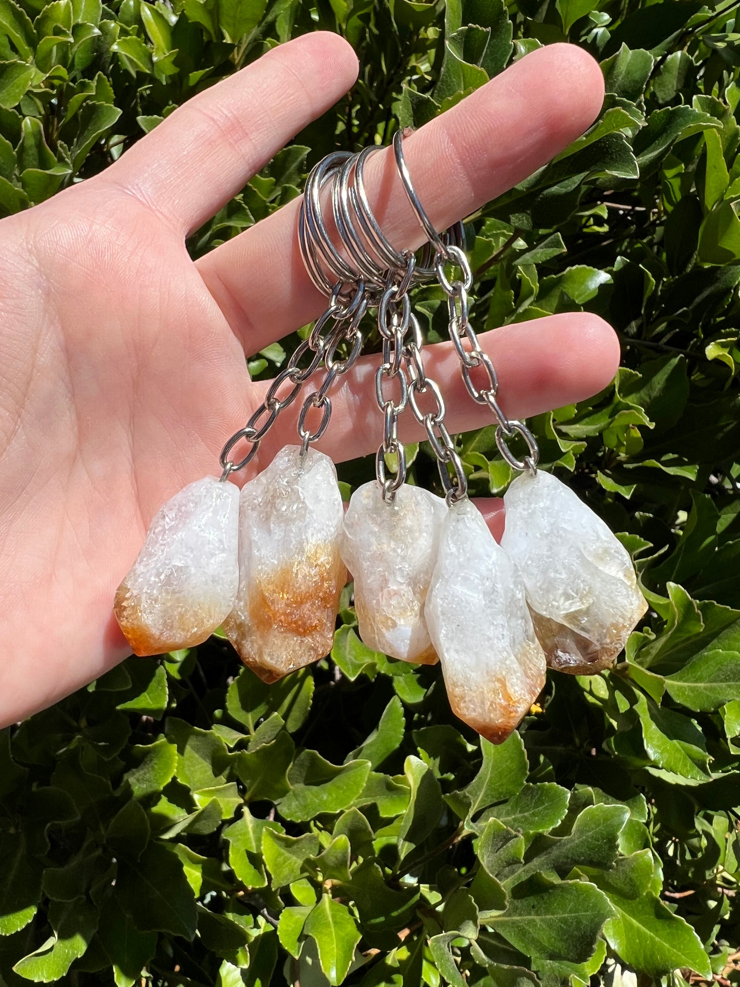 CITRINE POINT KEY CHAIN