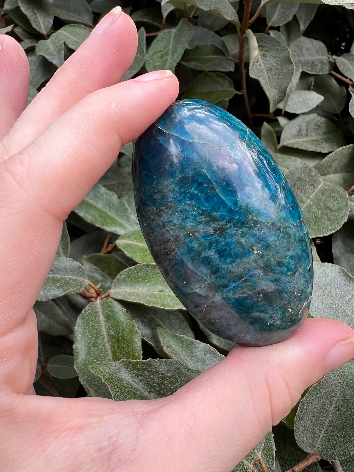 MADAGASCAR BLUE APATITE MASSAGE STONE