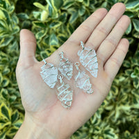 CLEAR QUARTZ ARROWHEAD WRAPPED PENDANT