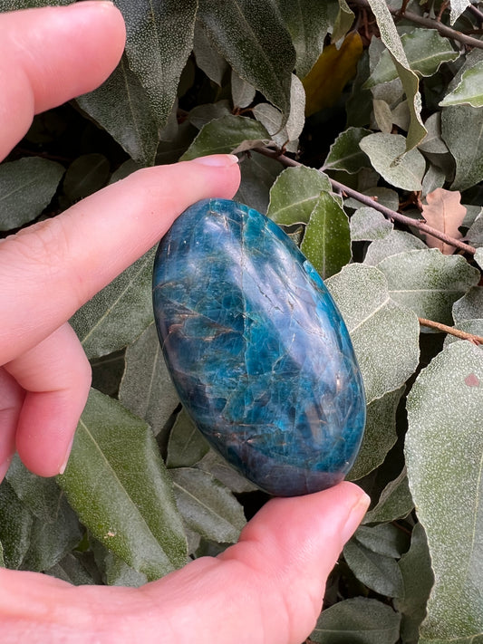 MADAGASCAR BLUE APATITE MASSAGE STONE