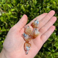 SILVER ELECTROPLATED CITRINE POINT PENDANT