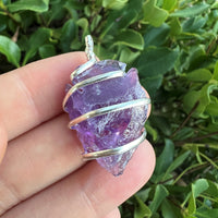 AMETHYST ARROWHEAD WRAPPED PENDANT