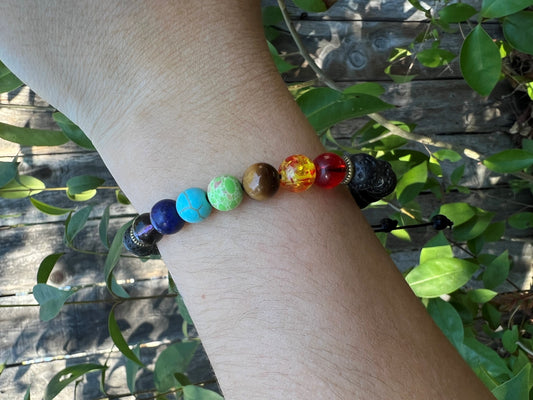 CHAKRA LAVA STONE BRACELET