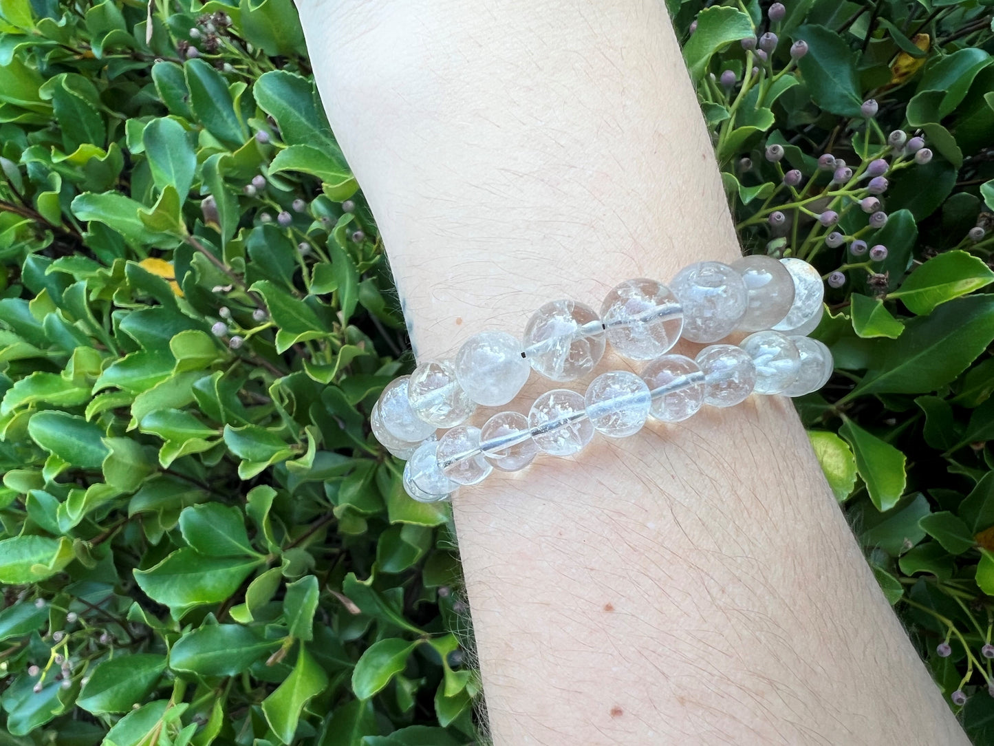 CLEAR AND INCLUSION QUARTZ BRACELET