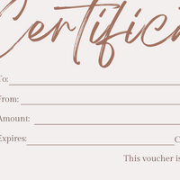 GIFT CERTIFICATE