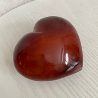 CARNELIAN HEART SHAPED PALM STONE