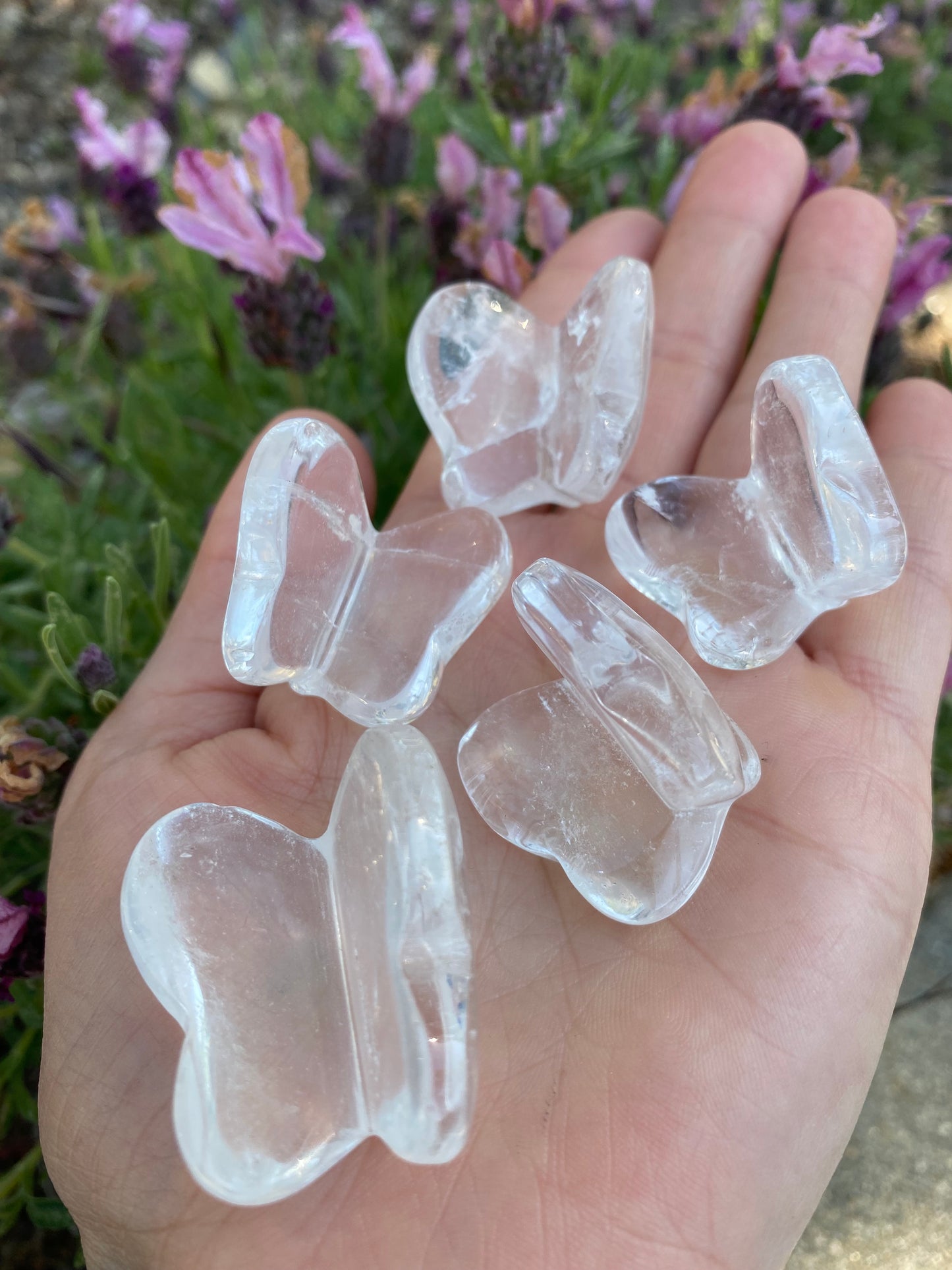 CLEAR QUARTZ BUTTERFLY