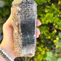SMOKY QUARTZ TOWER WITH STAND