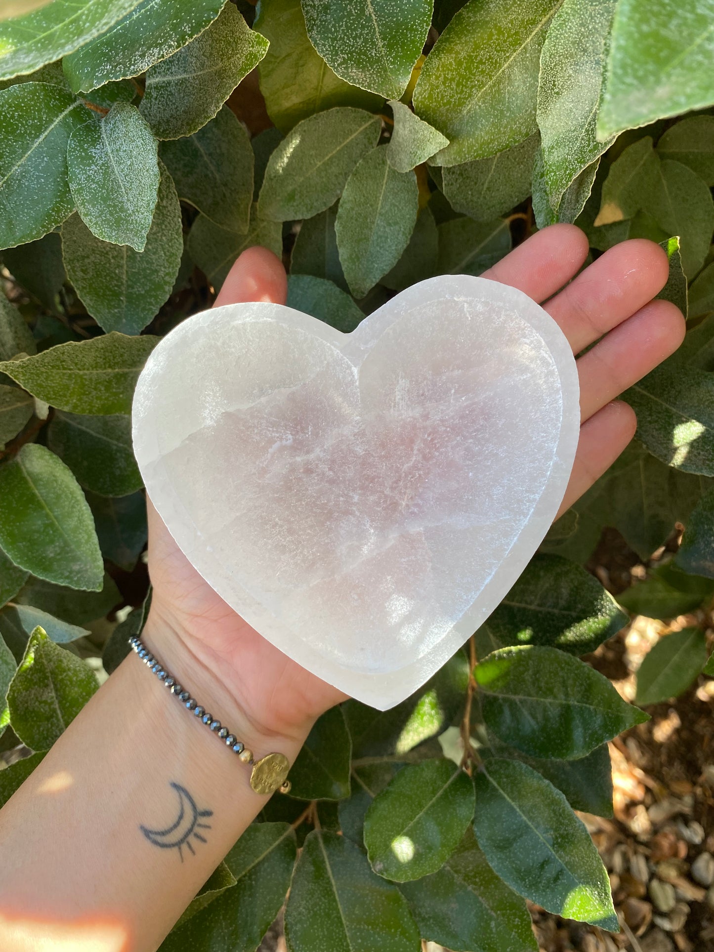 SELENITE CRYSTAL HEART BOWL