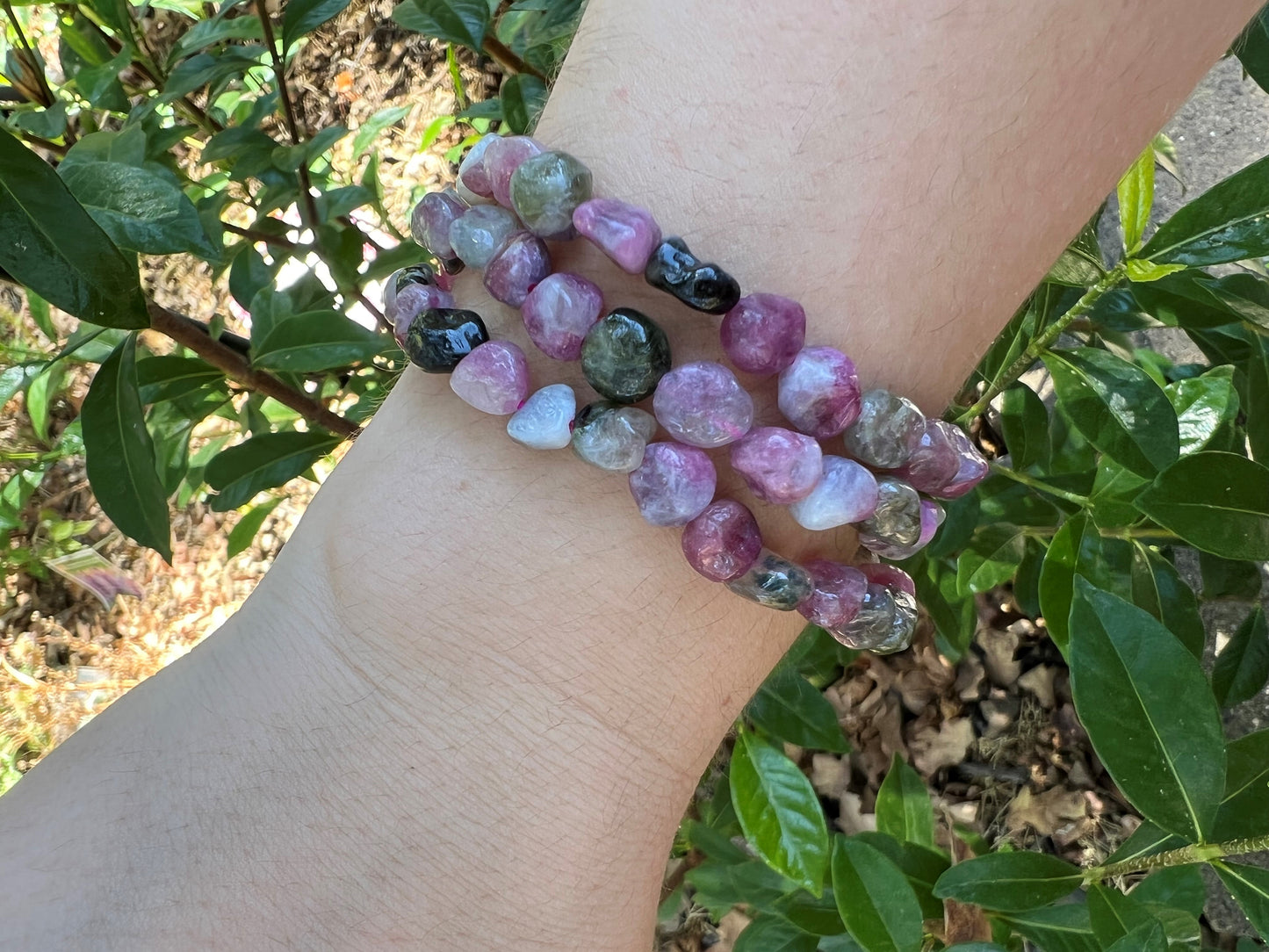 MIXED TOURMALINE NUGGET BRACELET