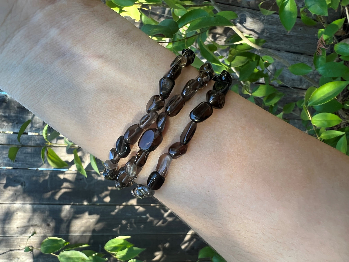 SMOKY QUARTZ NUGGET BRACELET