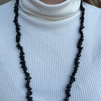 Black Tourmaline Chip Necklace by HarleyRae