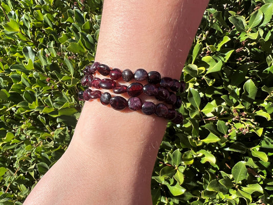 GARNET NUGGET BRACELET