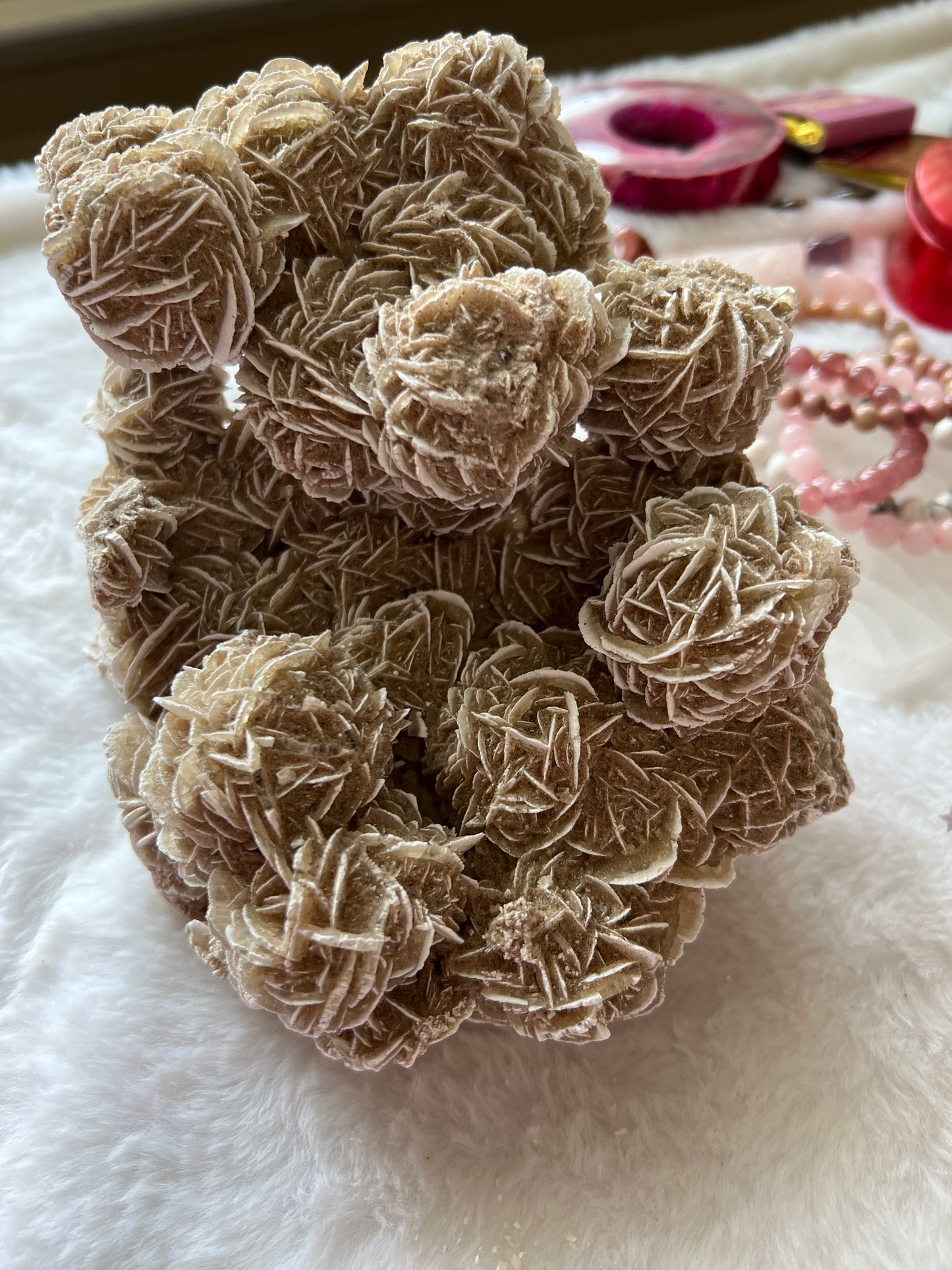 GYPSUM DESERT ROSE RAW SELENITE LARGE CLUSTER