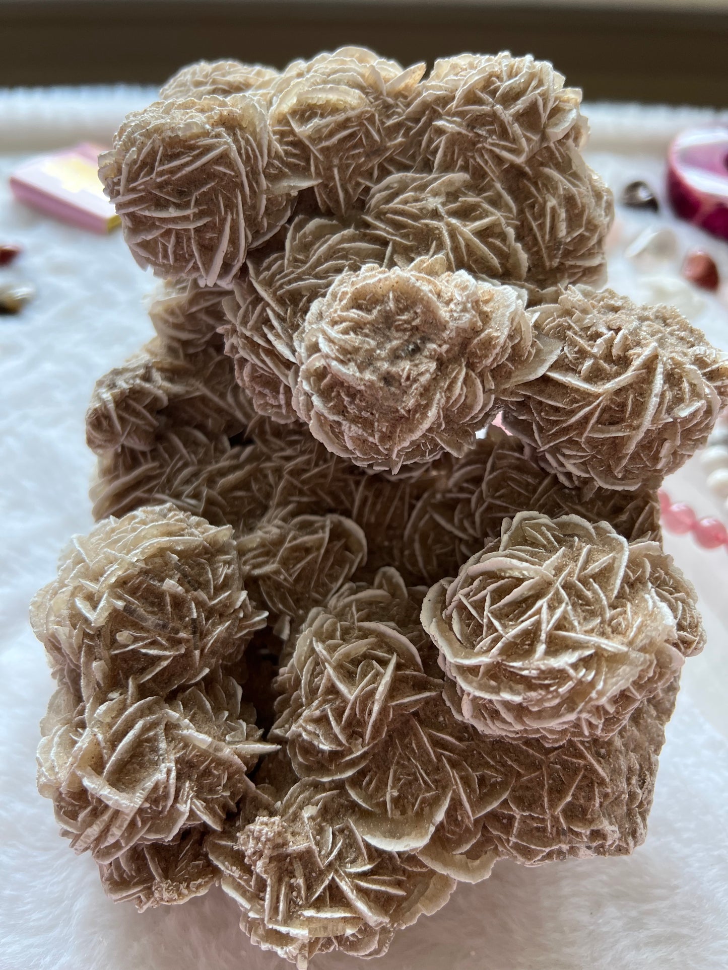 GYPSUM DESERT ROSE RAW SELENITE LARGE CLUSTER