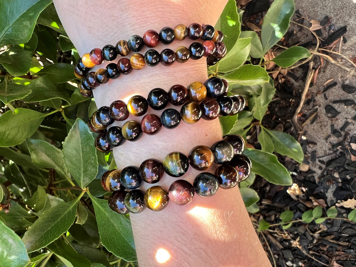 MIXED TIGERS EYE BRACELET